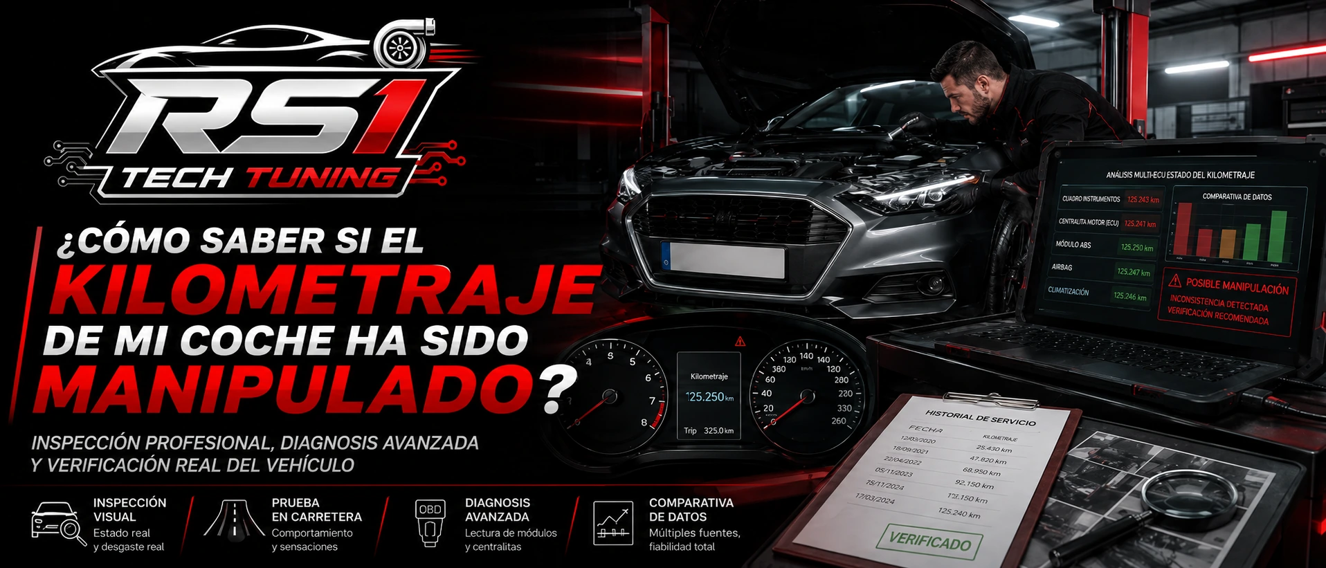 ¿Cómo saber si el kilometraje de mi coche ha sido manipulado? 1 Cómo saber si el kilometraje de mi coche ha sido manipulado mediante diagnosis, revisión visual y comparación de módulos